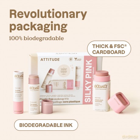 Attitude Gift set of decorative cosmetics Oceanly Silky Pink dla kobiety
