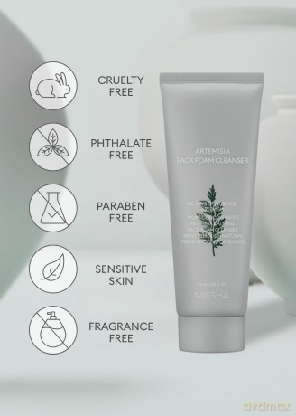 Missha Cleansing foam and mask 2 in 1 Artemisia (Pack Foam Cleanser) 150 ml dla kobiety