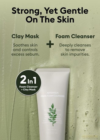 Missha Cleansing foam and mask 2 in 1 Artemisia (Pack Foam Cleanser) 150 ml dla kobiety