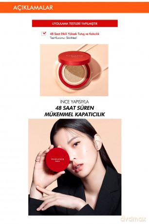 Missha Brightening base foundation SPF 50+ Radiance Perfect Fit Cushion (Foundation) 15 g - Shade: 21 Fair dla kobiety