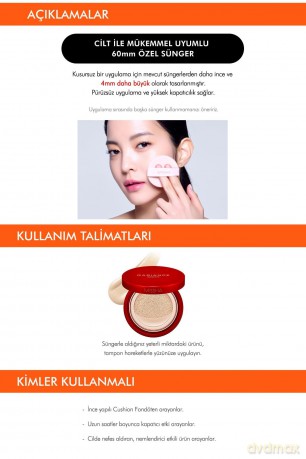 Missha Brightening base foundation SPF 50+ Radiance Perfect Fit Cushion (Foundation) 15 g - Shade: 21 Fair dla kobiety