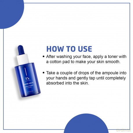 Missha Moisturizing skin serum Super Aqua (Ultra Hyalron Ampoule) 47 ml dla kobiety