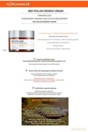 Missha Regenerating skin cream Bee Pollen (Renew Cream) 50 ml dla kobiety