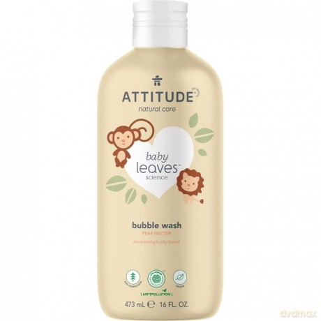 Attitude Children´s bath foam with the aroma of pear juice Baby Leaves (Bubble Wash) 473 ml