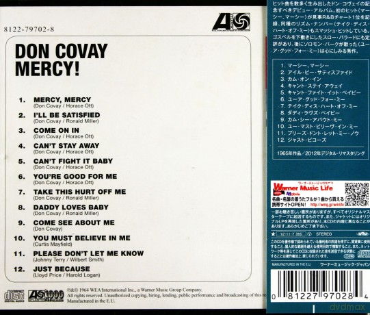 Don Covay: Mercy ! [CD]