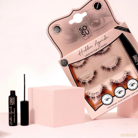 SOSU Cosmetics Tufted false eyelashes 12-16 mm Hidden Agenda (Undetectable Lashes) dla kobiety