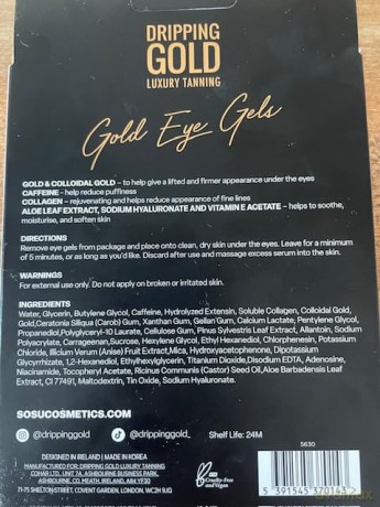 Dripping Gold Stimulating gel eye pads (Gold Eye Gels) 5 pcs dla kobiety