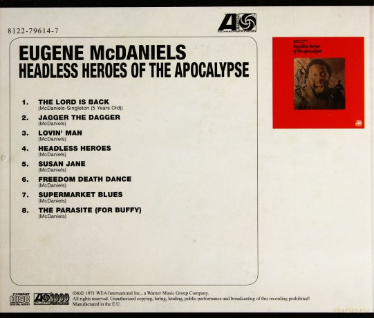 Eugene Mcdaniels: Headless Heroes Of The Apocalypse [CD]