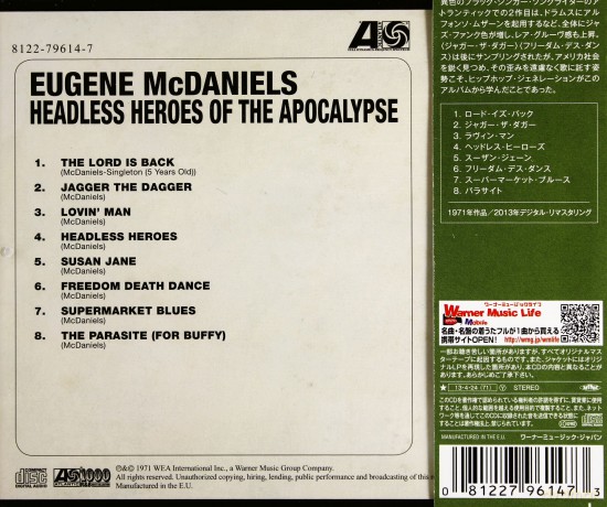 Eugene Mcdaniels: Headless Heroes Of The Apocalypse [CD]