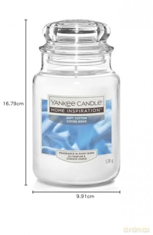 Yankee Candle Scented candle Home Inspiration large Soft Cotton 538 g unisex