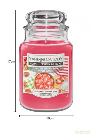 Yankee Candle Scented candle Home Inspiration large Sugared Strawberries 538 g unisex