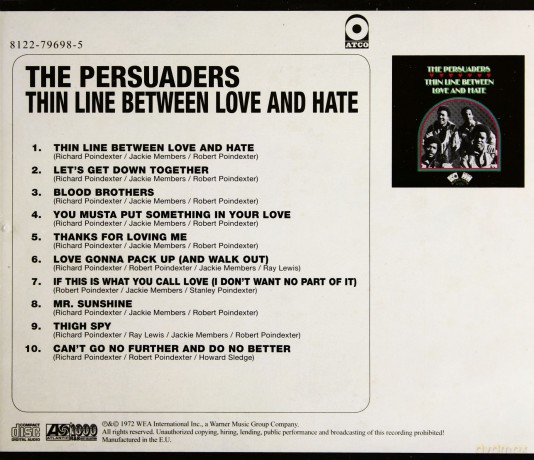 The Persuaders: Thin Line Between Love And Hate [CD]
