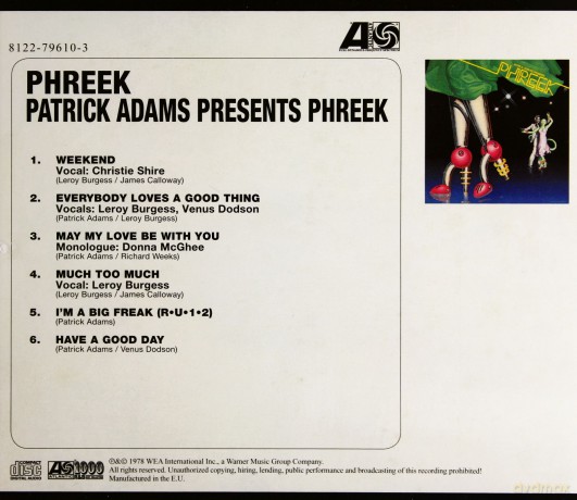 Phreek: Patrick Adams Presents Phreek [CD]
