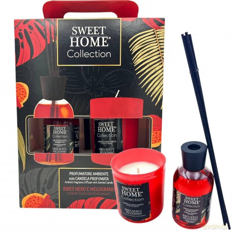 Sweet Home Collection Currant Black and Pomegranate gift set unisex