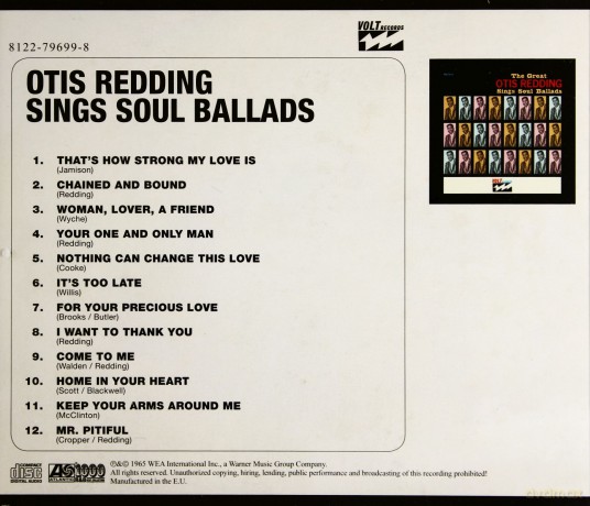 Otis Redding: Sings Soul Ballads [CD]