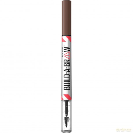 Maybelline Fix and gel for eyebrows Build A Brow (Brow Pen + Sealing Gel) - Shade: 257 Medium Brown dla kobiety