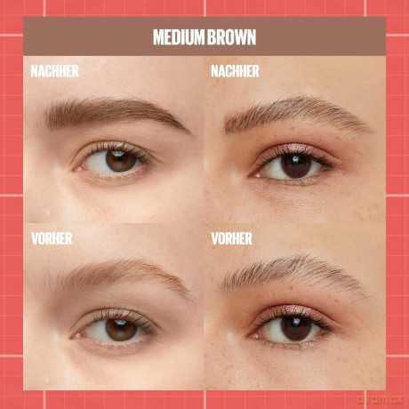 Maybelline Fix and gel for eyebrows Build A Brow (Brow Pen + Sealing Gel) - Shade: 257 Medium Brown dla kobiety