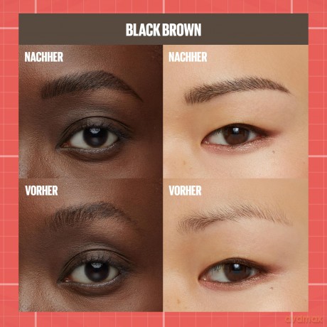 Maybelline Fix and gel for eyebrows Build A Brow (Brow Pen + Sealing Gel) - Shade: 262 Black Brown dla kobiety
