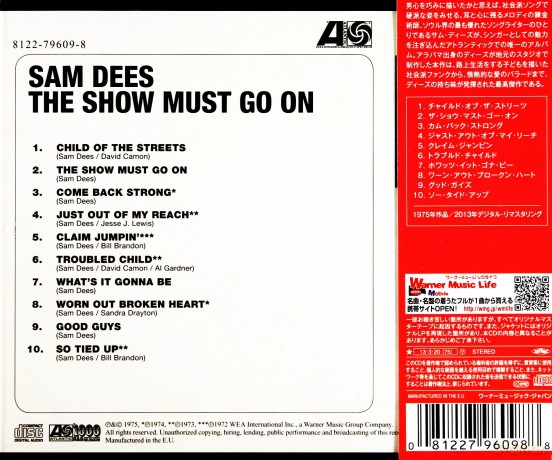 Sam Dees: The Show Must Go On [CD]