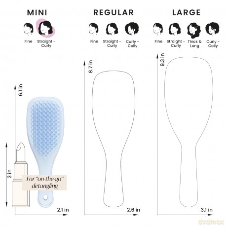 Tangle Teezer Ultimate Detangler Mini Digital Lavender hairbrush dla kobiety
