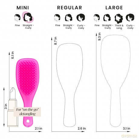 Tangle Teezer Hair brush Ultimate Detangler Mini Dopamine Pink dla kobiety