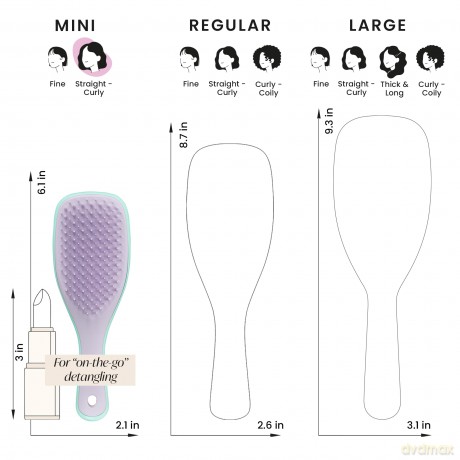 Tangle Teezer Ultimate Detangler Mini Wystera Leaf Hair Brush dla kobiety