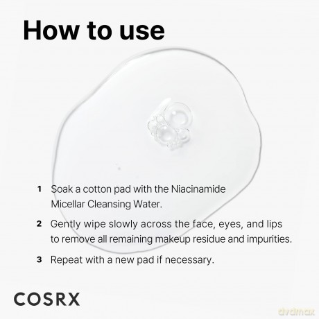 COSRX Micellar water for sensitive skin Niacinamide (Micellar Cleansing Water) 400 ml dla kobiety
