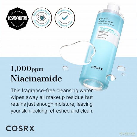 COSRX Micellar water for sensitive skin Niacinamide (Micellar Cleansing Water) 400 ml dla kobiety