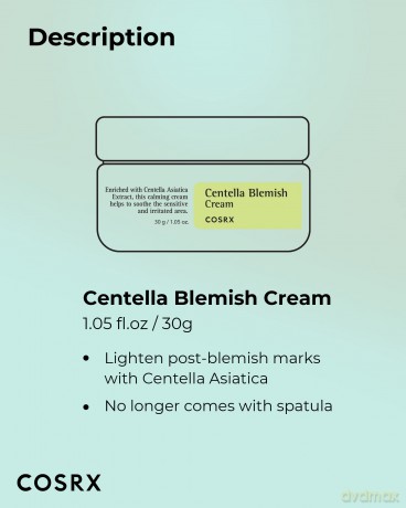 COSRX Soothing skin cream Centella Blemish (Cream) 30 g dla kobiety