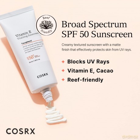 COSRX Vitalizing sunscreen with vitamin E SPF 50+ (Vitalizing Sunscreen) 50 ml dla kobiety