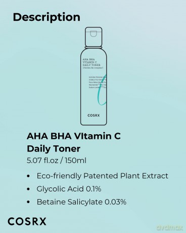 COSRX Daily toner with AHA and BHA acids and vitamin C (Daily Toner) - Volume: 150 ml dla kobiety
