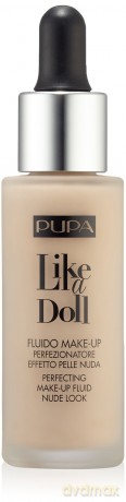 PUPA Milano Liquid makeup SPF 15 Like A Doll (Perfecting Make-Up Fluid) 30 ml - Shade: 010 Porcelain dla kobiety