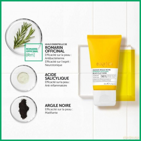Decléor Face mask Rosemary Officinalis (Black Clay Mask) 50 ml dla kobiety