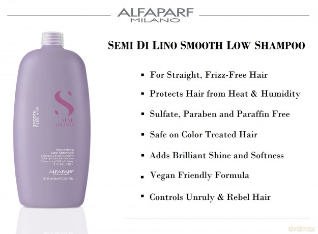 Alfaparf Milano Smoothing shampoo for unruly hair Semi Di Lino Smooth (Smoothing Low Shampoo) - Volume: 1000 ml dla kobiety
