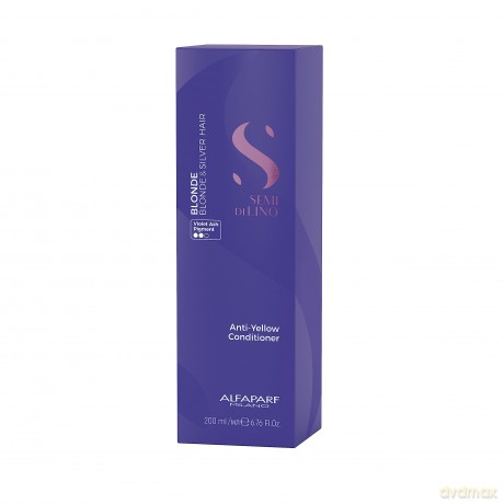 Alfaparf Milano Conditioner neutralizing yellow tones Semi Di Lino Blonde (Anti-Yellow Conditioner) - Volume: 200 ml dla kobiety