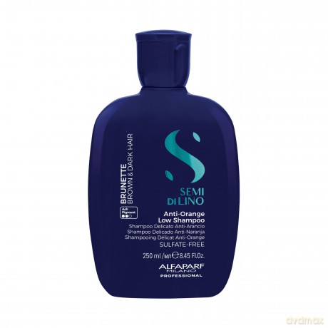 Alfaparf Milano Shampoo neutralizing orange tones Semi Di Lino Brunette (Anti-Orange Low Shampoo) - Volume: 250 ml dla kobiety