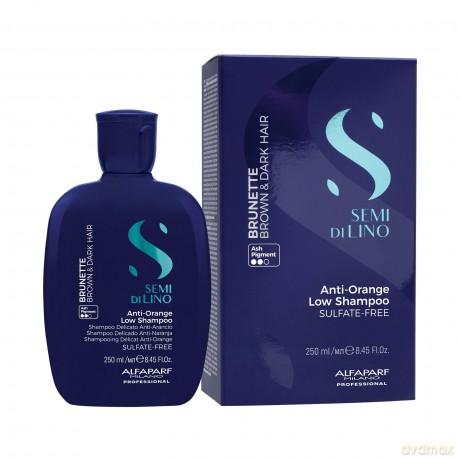 Alfaparf Milano Shampoo neutralizing orange tones Semi Di Lino Brunette (Anti-Orange Low Shampoo) - Volume: 250 ml dla kobiety