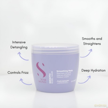 Alfaparf Milano Smoothing hair mask Semi Di Lino Smooth (Smoothing Mask) - Volume: 500 ml dla kobiety