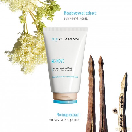 Clarins Brightening cleansing skin gel Re-Move (Purifying Cleansing Gel) 125 ml dla kobiety