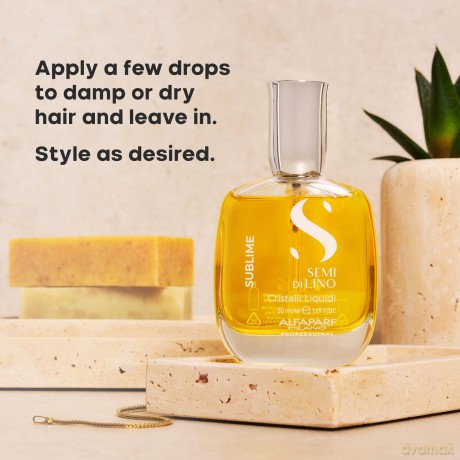 Alfaparf Milano Brightening hair serum Semi Di Lino Sublime (Cristalli Liquidi) - Volume: 15 ml dla kobiety