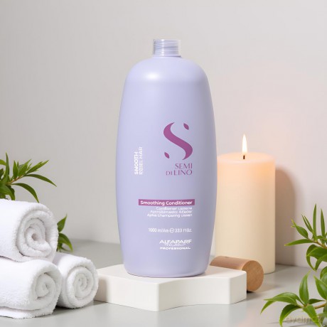 Alfaparf Milano Smoothing conditioner for unruly hair Semi Di Lino Smooth (Smoothing Conditioner) - Volume: 1000 ml dla kobiety