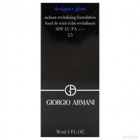 Giorgio Armani Brightening liquid make-up SPF 15 Designer Glow (Radiant Revitalizing Foundation) 30 ml - Shade: 2.5 dla kobiety