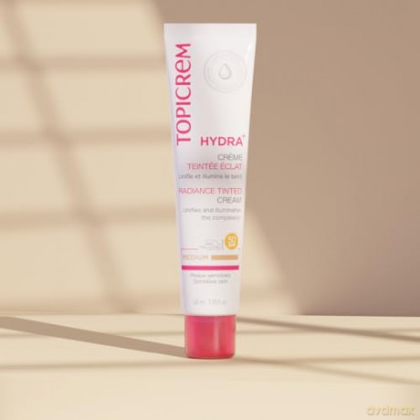 Topicrem Toning skin cream SPF 50 Hydra+ (Radiance Tinted Cream) 40 ml - Shade: Medium dla kobiety