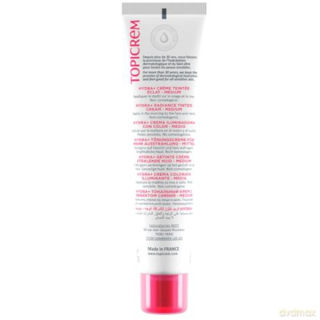 Topicrem Toning skin cream SPF 50 Hydra+ (Radiance Tinted Cream) 40 ml - Shade: Medium dla kobiety