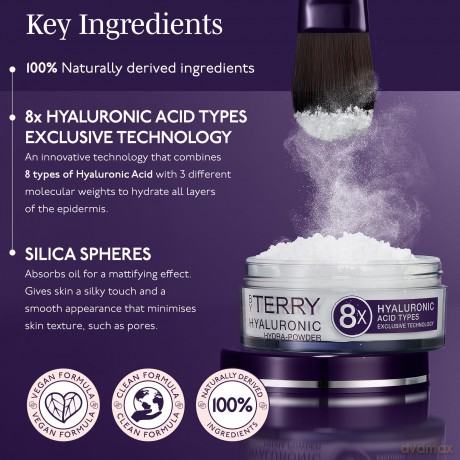 By Terry Loose matting powder Hyaluronic (Hydra-Powder) - Volume: 10 g dla kobiety