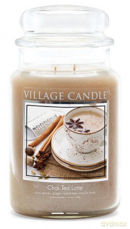 Village Candle Scented candle in glass Tea with milk and cinnamon (Chai Tea Latte) 602 g unisex