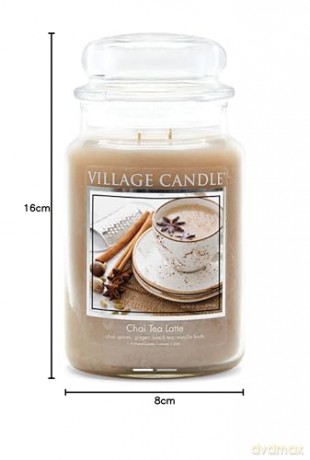 Village Candle Scented candle in glass Tea with milk and cinnamon (Chai Tea Latte) 602 g unisex