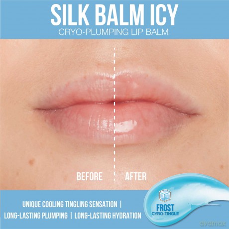 Huda Beauty Cooling gloss for lip volume Silk Balm Icy (Plumping Lip Balm) 3 ml dla kobiety