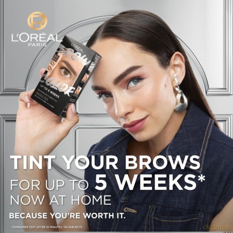 L´Oréal Paris Semi-Permanent Eyebrow Tint Brow Color - Shade: 1.0 Black dla kobiety