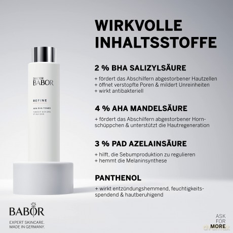 Babor Exfoliating skin tonic Refine AHA BHA (Toner) 200 ml dla kobiety